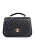 Reverse Chevron Round Top Handle, front view